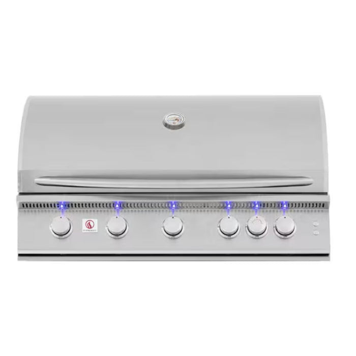 Summerset - Sizzler Pro 40-Inch 5-Burner Built-In Natural Gas Grill with Rear Infrared Burner - SIZPRO40-NG