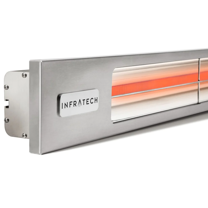 Infratech Heaters - Slimline Silver 43 1/2-Inch 2400 Watt, 240 Volt Infrared Patio Heater - SL2424SV