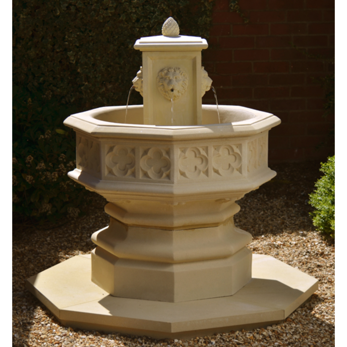 Haddonstone - Gothic Fountain with Lion Centerpiece - HC253 — Backyard ...