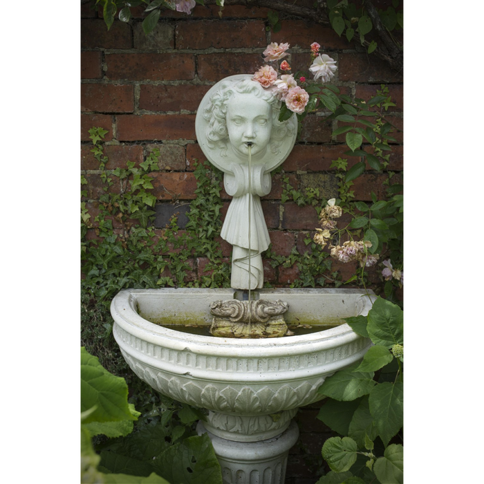 Haddonstone - Wall Fountain with Pedestal (includes pump) - HC270