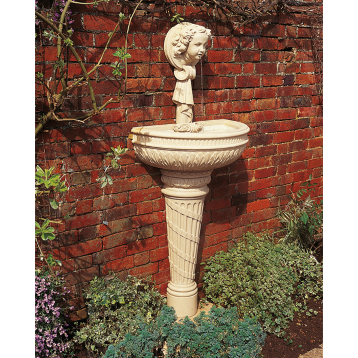 Haddonstone - Wall Fountain with Pedestal (includes pump) - HC270