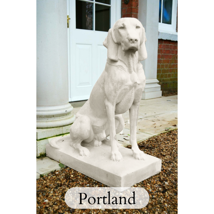 Haddonstone - Jacquemart Hunting Dog statue (R/H) - HE582