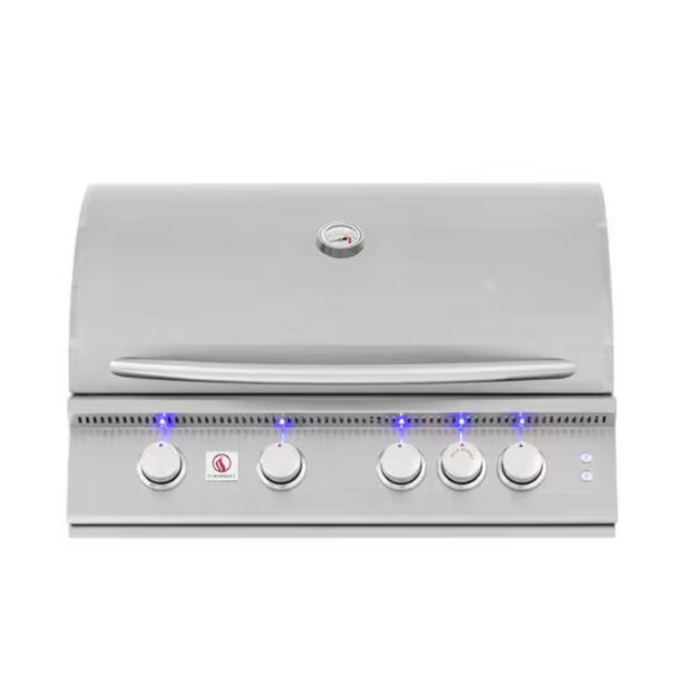 Summerset - Sizzler Pro 32-Inch 4-Burner Built-In Natural Gas Grill with Rear Infrared Burner - SIZPRO32-NG