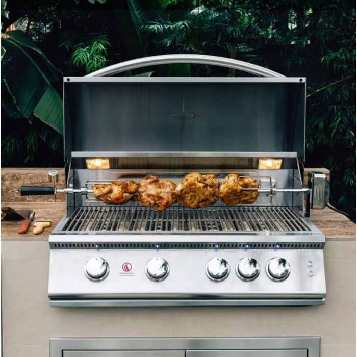 Summerset - Sizzler Pro 32-Inch 4-Burner Built-In Natural Gas Grill with Rear Infrared Burner - SIZPRO32-NG