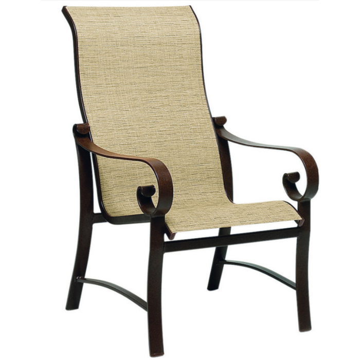 Woodard Patio Furniture - Belden Sling High Back Dining Arm Chair - 62H425