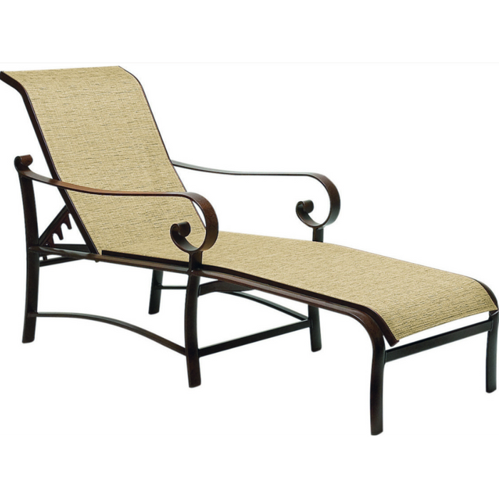 Woodard Patio Furniture - Belden Sling Adjustable Chaise Lounge - 62H470