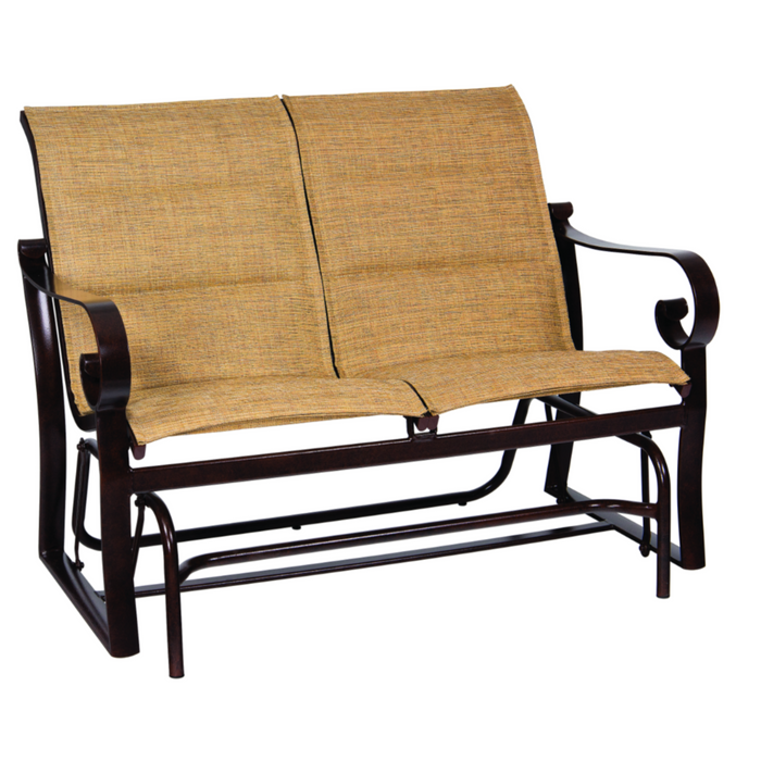 Woodard Patio Furniture - Belden Padded Sling Love Seat Glider - 62H573