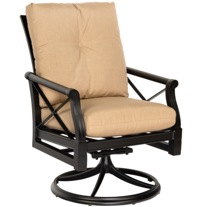 Woodard Patio Furniture - Andover Cushion - Swivel Rocking Dining Arm Chair - 510472