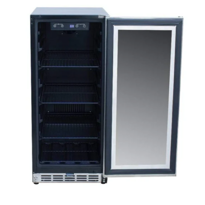 Summerset Refrigeration - 15" Outdoor Rated Fridge w/Glass Door - SSRFR-15G