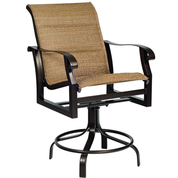 Woodard Patio Furniture - Cortland Padded Sling Swivel Counter Stool - 420569