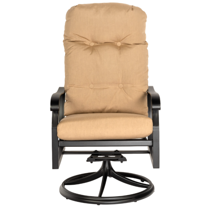 Woodard Patio Furniture - Cortland Cushion - High Back Swivel Rocking Dining Arm Chair - 4ZM488