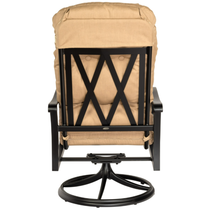 Woodard Patio Furniture - Cortland Cushion - High Back Swivel Rocking Dining Arm Chair - 4ZM488