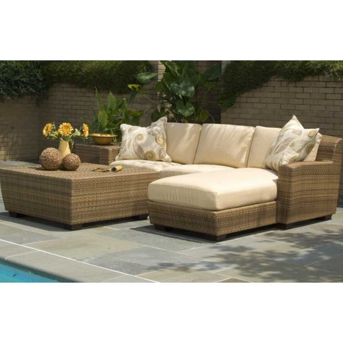 Woodard Patio Furniture - Saddleback - Wicker LAF Love Seat Sectional Unit - S523021L