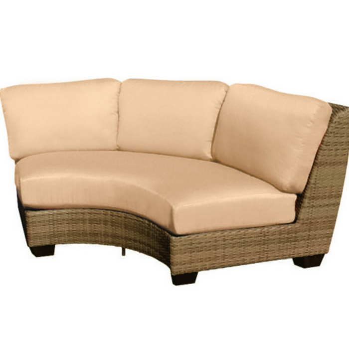 Woodard Patio Furniture - Saddleback - Wicker Curved Sectional Unit - S523071