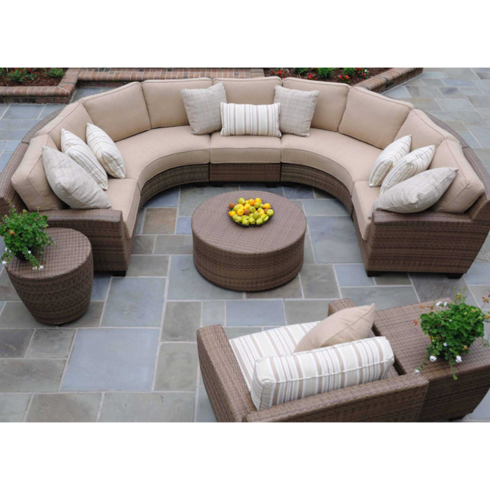 Woodard Patio Furniture - Saddleback - Wicker RAF Sectional End Unit - S523013R