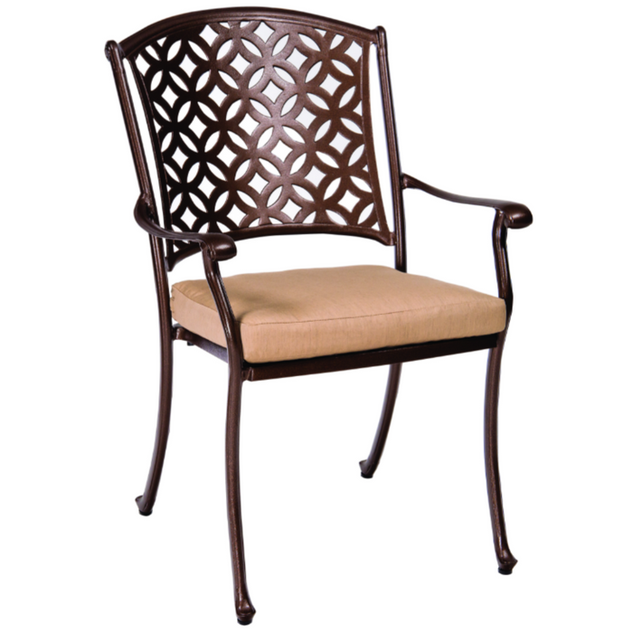 Woodard Patio Furniture - Casa - Dining Arm Chair with Optional Seat Cushions - 3Y0401ST