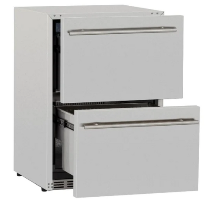 Summerset Refrigeration - 5.3c Deluxe Outdoor Rated 2-Drawer Fridge - SSRFR-24DR2