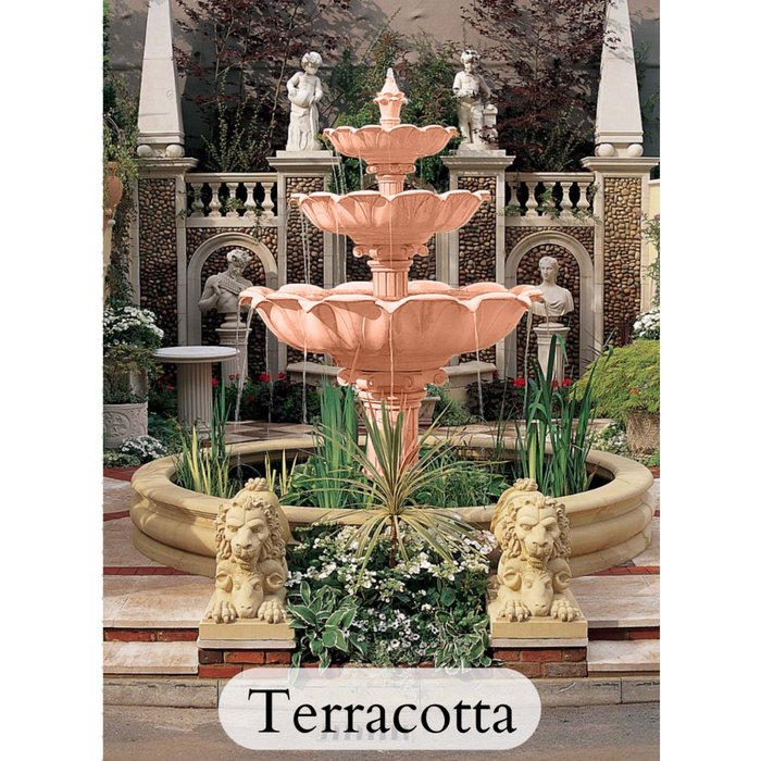 Haddonstone - Garden Fountains - Triple Lotus Bowl Fountain - HC3500