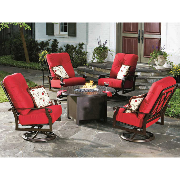 Woodard Patio Furniture - Fremont Cushion Aluminum Big Man's Swivel Rocking Lounge Chair - 9U0677